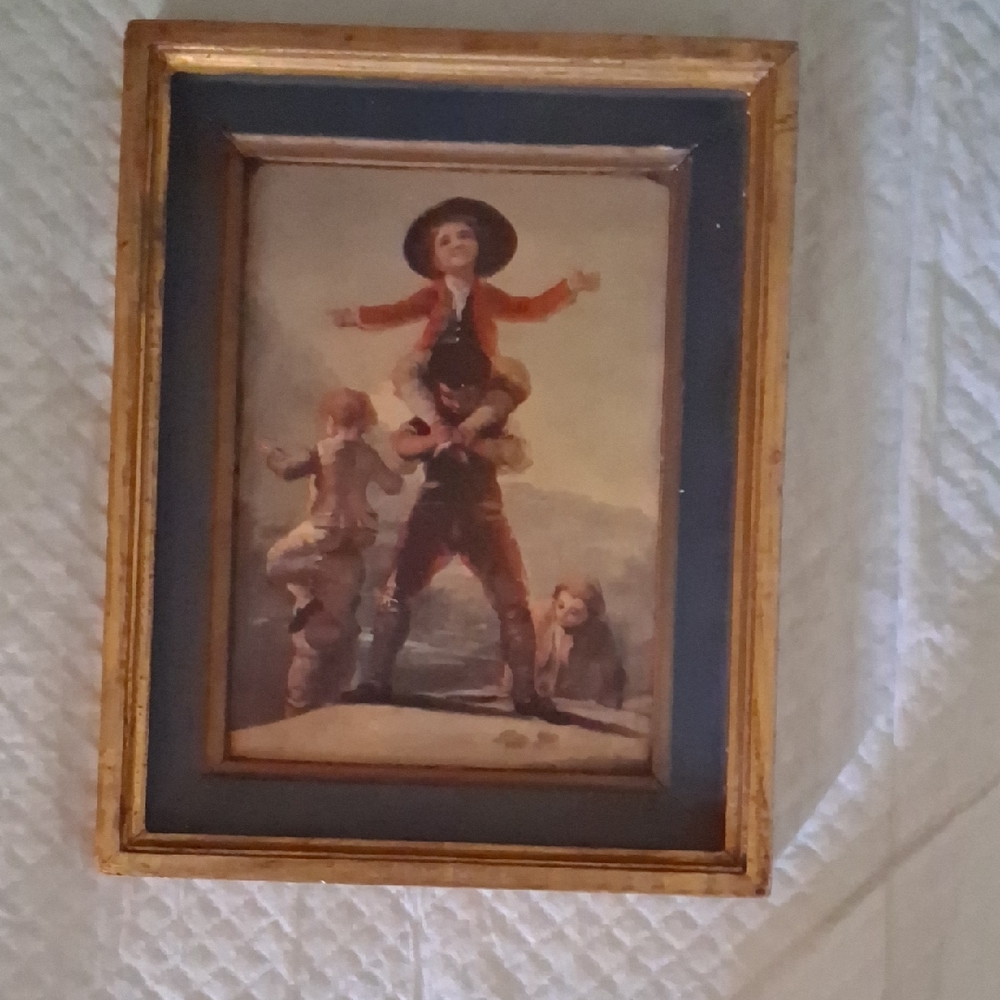 Vintage Framed Art with Children